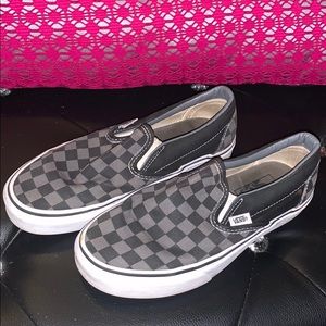 Black Checkered Vans